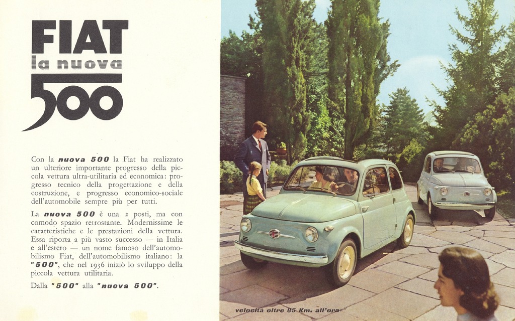 FIAT 500の昔の広告